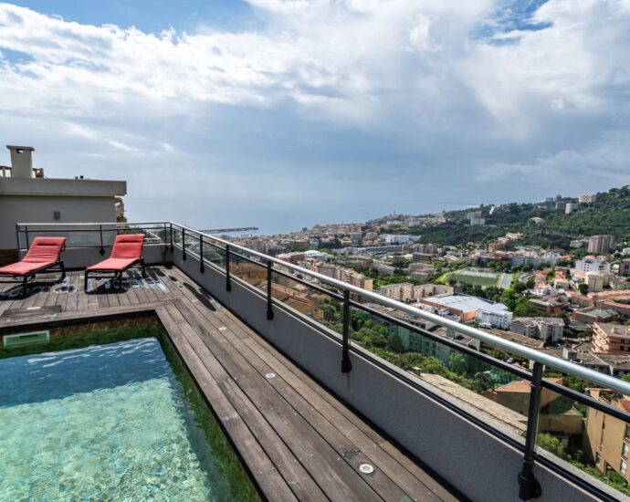 Bastia, Ville di Pietrabugno, Penthouse, vue mer, 4 chambres, piscine, proche plages