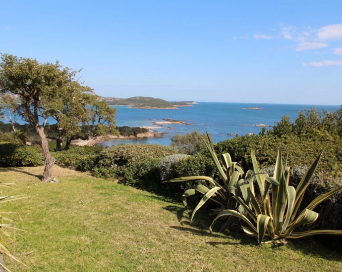 Cala Rossa, Domaine de la Tour, Villa vue mer panoramique, 7 chambres, piscine, plage à pied