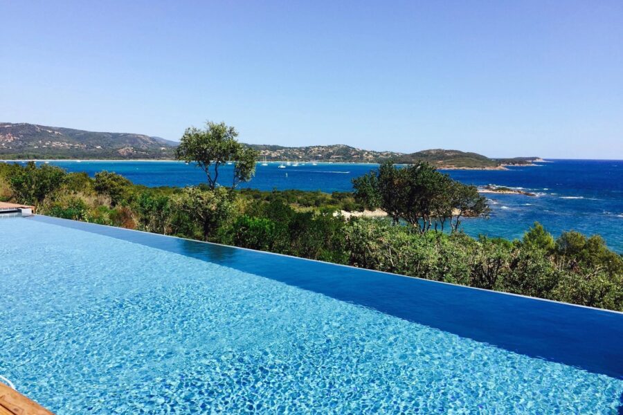 Cala Rossa, Domaine de la Tour, Villa vue mer panoramique, 7 chambres, piscine, plage à pied