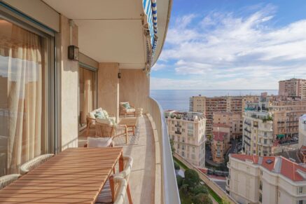 Monaco, Château Périgord I, Furnished 4-room apartment with sea view, ideally located close to all amenities.