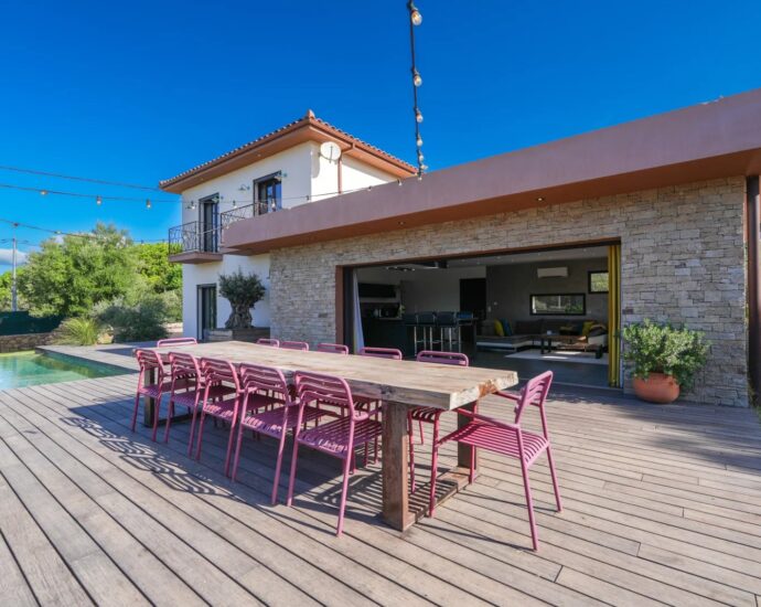 Pietrosella, Presqu’île de l’Isolella, Villa, 3 chambres, piscine, aperçu mer, proche plage et Porticcio