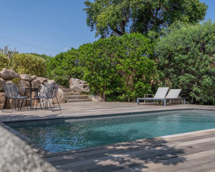 Pinarello, Capicciola, Villa 3 chambres, T4, piscine, vue dégagée, proche plage