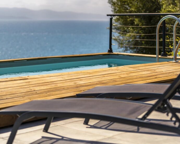 Ajaccio, Exclusivité, Villa, 5 chambres, vue mer panoramique, piscine, plage à pieds