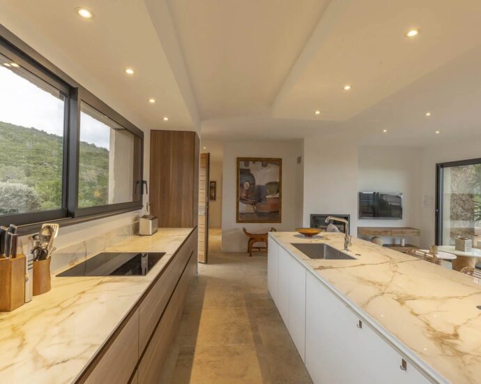 Favone, Villa with panoramic sea view, 3 bedrooms, heated pool, close to the beach