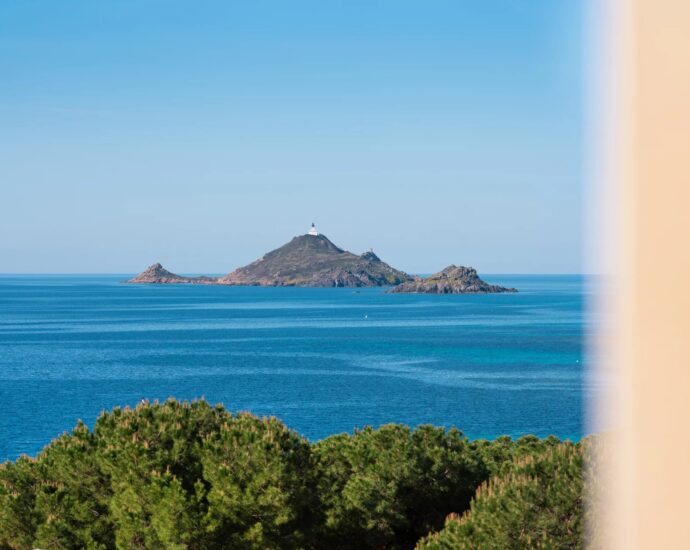 Exclusive, Ajaccio, Route des Sanguinaires , Panoramic sea view apartment with 2 bedrooms, terrace, and within walking distance of the beach.