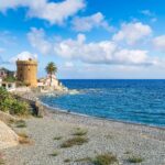 Cap Corse, Miomo, terrain constructible avec permis de construire, vue mer panoramique