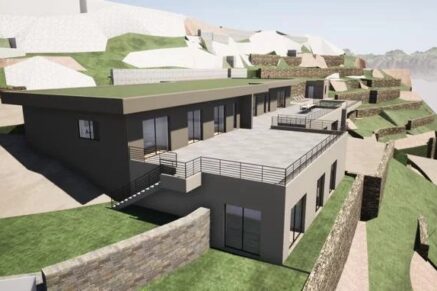 Cap Corse, Miomo, terrain constructible avec permis de construire, vue mer panoramique