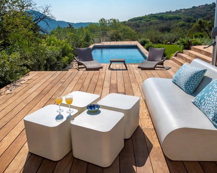 Porto-Vecchio, Precojo, Villa 2 chambres, piscine chauffée, proche plage de Santa Giulia, avec vue dégagée