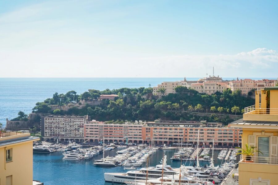 Monte-Carlo, central area, sea and Rock view apartment, 2 bedrooms, close to amenities.