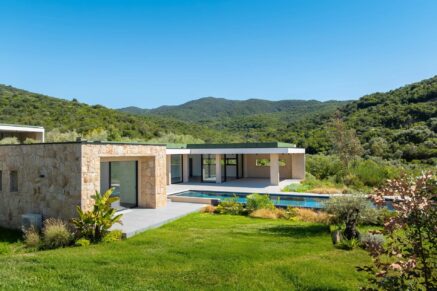 Porticcio, Villa vue mer, nouveau programme, domaine privé, 3 chambres, piscine, proche plage