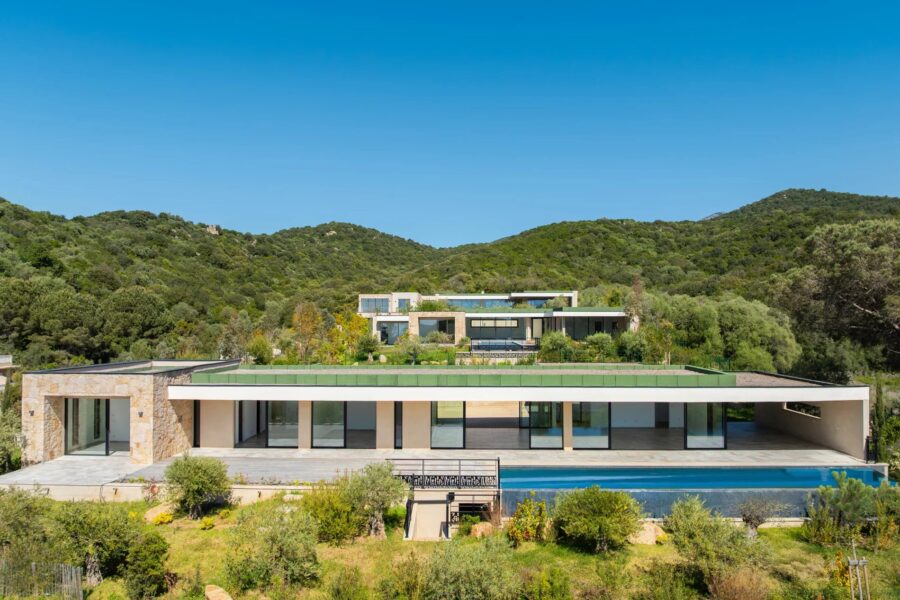 Porticcio, Villa vue mer, nouveau programme, domaine privé, 3 chambres, piscine, proche plage