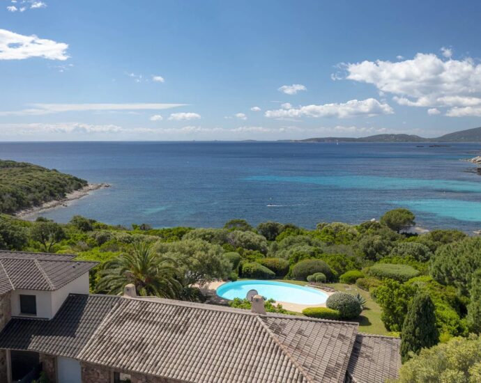 Capicciola, Villa vue mer panoramique, 3 chambres, piscine, plage à pied