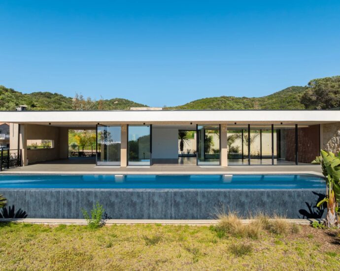 Porticcio, Villa vue mer, nouveau programme, domaine privé, 3 chambres, piscine, proche plage