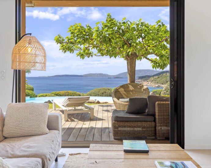 Capicciola, Villa vue mer panoramique, 3 chambres, piscine, plage à pied