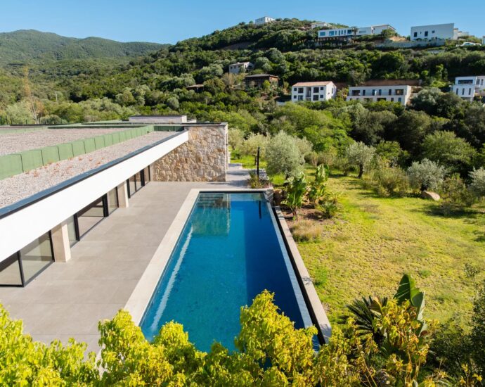 Porticcio, Villa vue mer, nouveau programme, domaine privé, 3 chambres, piscine, proche plage