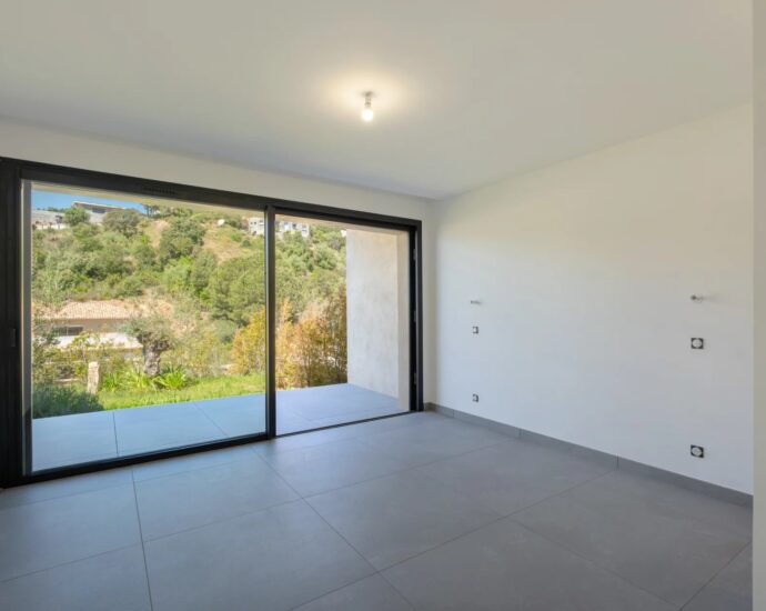 Porticcio, Villa vue mer, nouveau programme, domaine privé, 3 chambres, piscine, proche plage