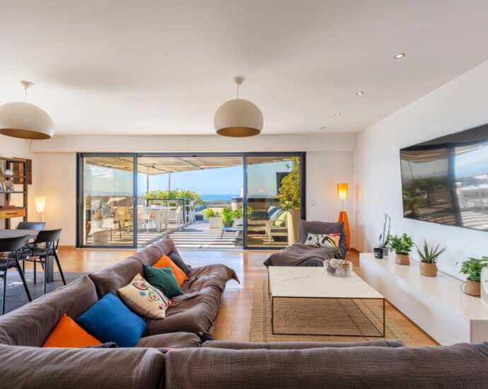 Exclusive,  Ajaccio, Panoramic sea-view penthouse, 3 bedrooms, close to the beach
