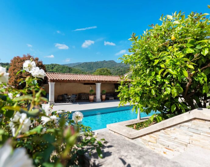 Côte Oriental, Penta-di-Casinca, Villa vue montagnes, 2 appartements, 6 chambres, piscine, proche plages et Bastia
