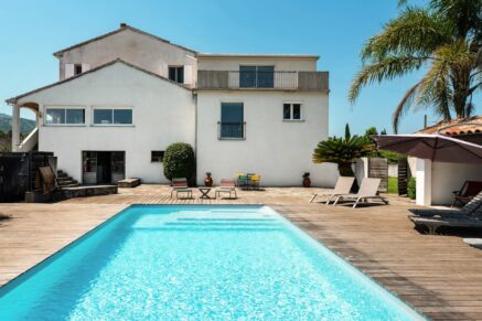 Costa Verde, Talasani, Villa, 4 chambres, piscine,  plage à pied et proche Bastia
