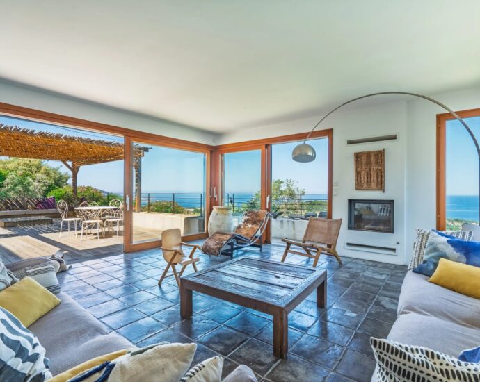 Corbara, Villa 4 chambres, piscine, vue panoramique mer
