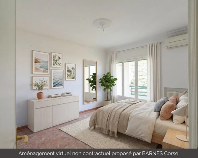 Exclusivité, Ajaccio, Quartier du Trottel, Appartement vue mer, 3 chambres, terrasses, plage à pied
