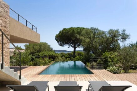 Porto-Vecchio, Domaine de Cala Rossa, Villa vue mer, 4 chambres, piscine, plage à pied