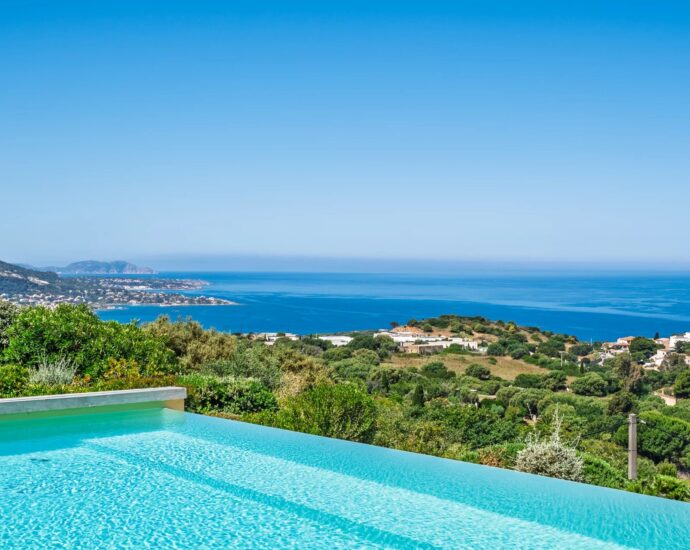 Corbara, Villa 4 chambres, piscine, vue panoramique mer