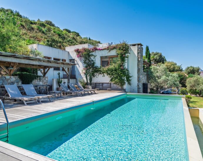Corbara, Villa 4 chambres, piscine, vue panoramique mer
