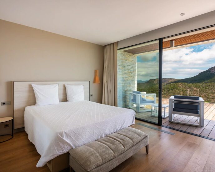 Porto-Vecchio, Palombaggia, villa 7 chambres, piscine, vue mer panoramique, proche plage