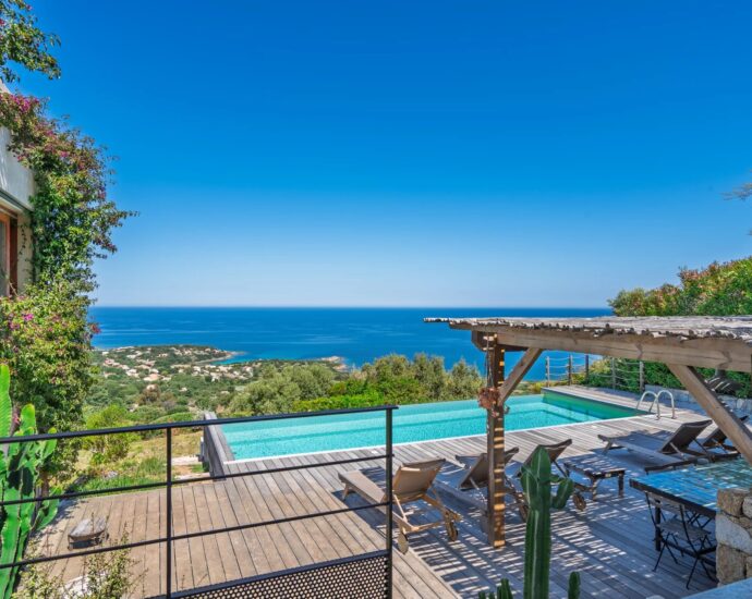 Corbara, Villa 4 chambres, piscine, vue panoramique mer