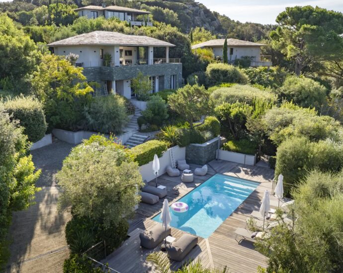 Porto Vecchio, Domaine de Cala Rossa, Villa 4 bedrooms, swimming pool, sea view, villa Tempiu Para, RL227