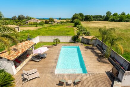 Costa Verde, Talasani, Villa, 4 chambres, piscine,  plage à pied et proche Bastia