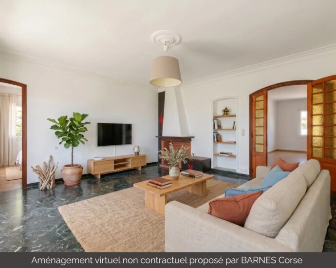 Exclusivité, Ajaccio, Quartier du Trottel, Appartement vue mer, 3 chambres, terrasses, plage à pied