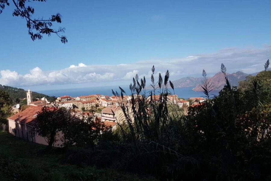 Piana, Terrain viabilisé, vue mer, proche plage