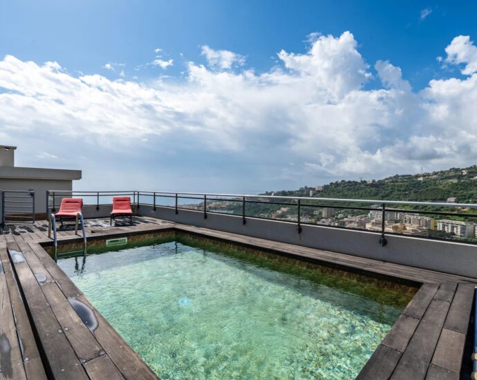 Bastia, Ville di Pietrabugno, Penthouse with Sea View, 4 Bedrooms, Pool, Near Beaches