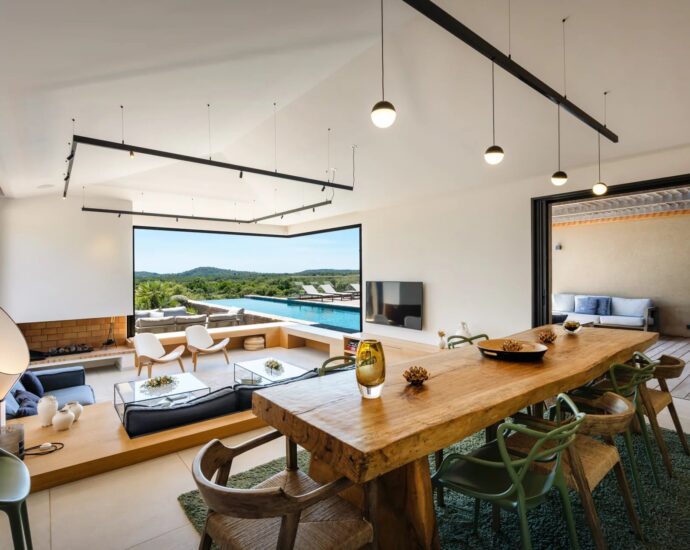 Domaine privé – Pinarello, Villa de 5 chambres, vue mer, piscine à débordement, proche plage