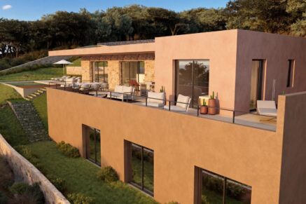 Exclusivité, Calvi, Villa neuve, 4 suites, piscine, Vue panoramique montagnes, Proche plage