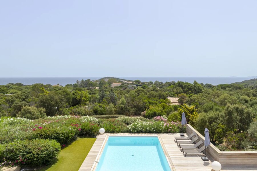 Cappiciola, Villa vue mer panoramique, 5 chambres,  piscine chauffée, proche plage