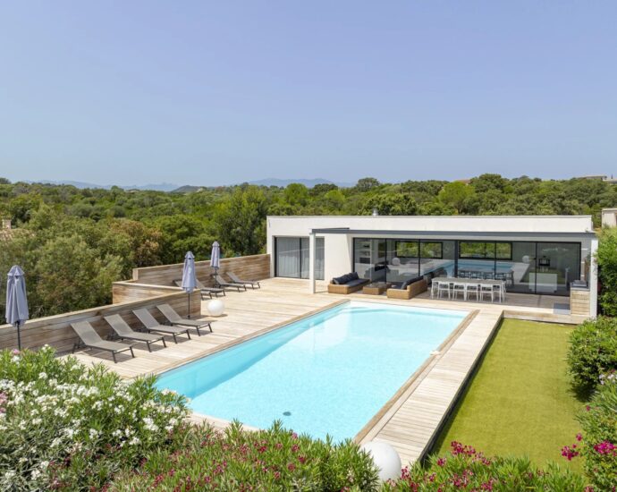 Cappiciola, Villa vue mer panoramique, 5 chambres,  piscine chauffée, proche plage