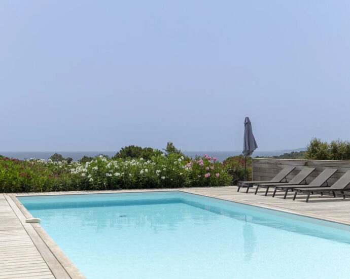 Cappiciola, Villa vue mer panoramique, 5 chambres,  piscine chauffée, proche plage