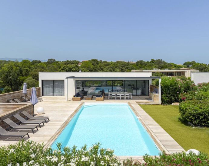 Cappiciola, Villa vue mer panoramique, 5 chambres,  piscine chauffée, proche plage