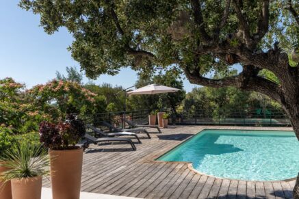Porto-Vecchio, Palombaggia, villa vue mer, 3 chambres, piscine, plage à pied