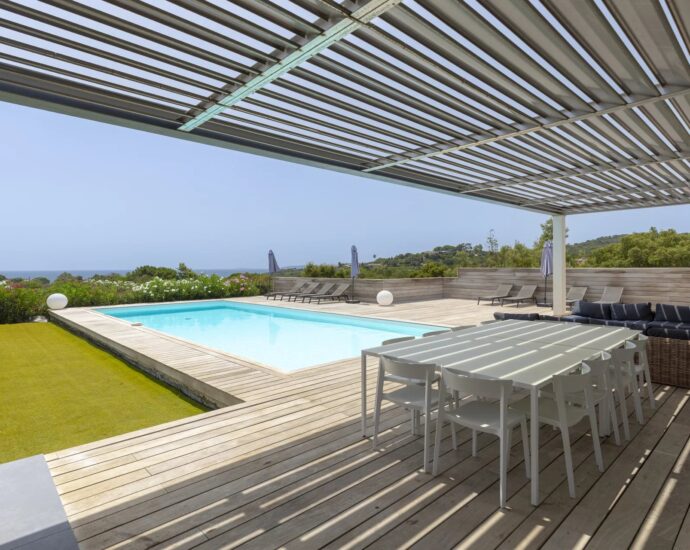 Cappiciola, Villa vue mer panoramique, 5 chambres,  piscine chauffée, proche plage