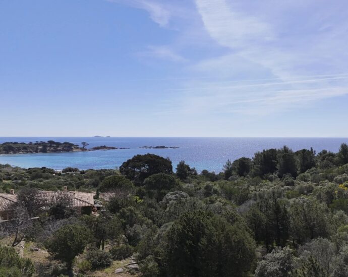 Exclusive listing, Palombaggia, building plot, sea view, walking distance to the beach.