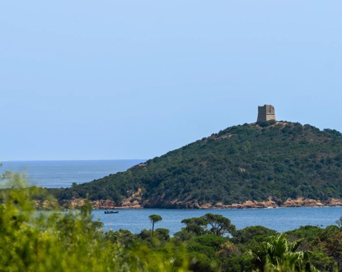 Sainte-Lucie-de-Porto-Vecchio, Villa vue mer panoramique, 5 chambres, piscine, plage à pied