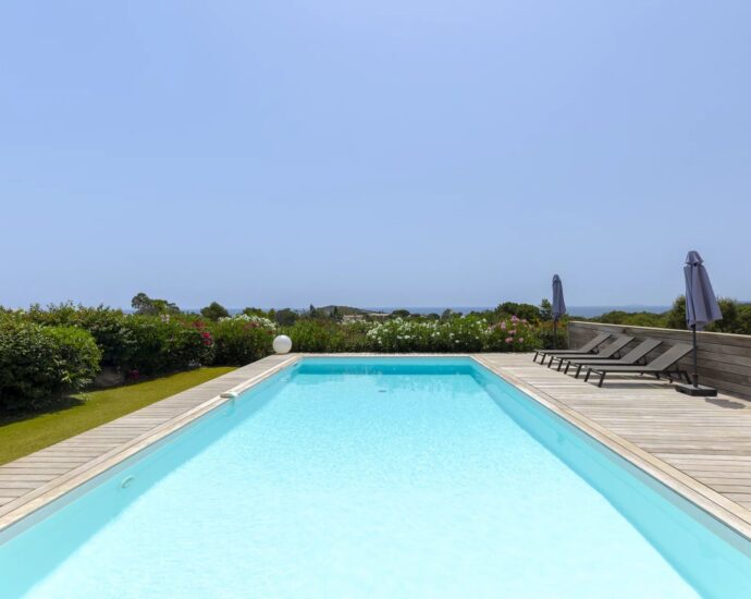 Cappiciola, Villa vue mer panoramique, 5 chambres,  piscine chauffée, proche plage