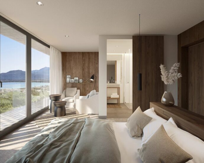 Calvi, Domaine privé, Appartements du T1 au T5, vue panoramique mer, Proche plage