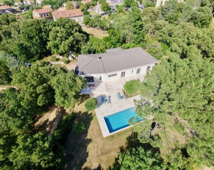 Sainte-Lucie de Porto-Vecchio, villa contemporaine avec piscine et 4 chambres en plein coeur du village