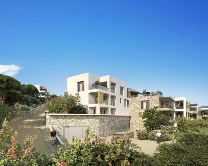 Calvi, Domaine privé, Appartements du T1 au T5, vue panoramique mer, Proche plage