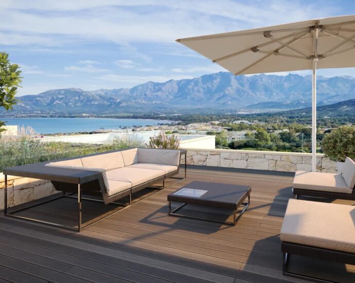 Calvi, Domaine privé, Appartements du T1 au T5, vue panoramique mer, Proche plage